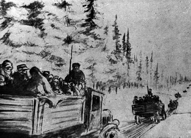 Transport więźniów do Jercewa