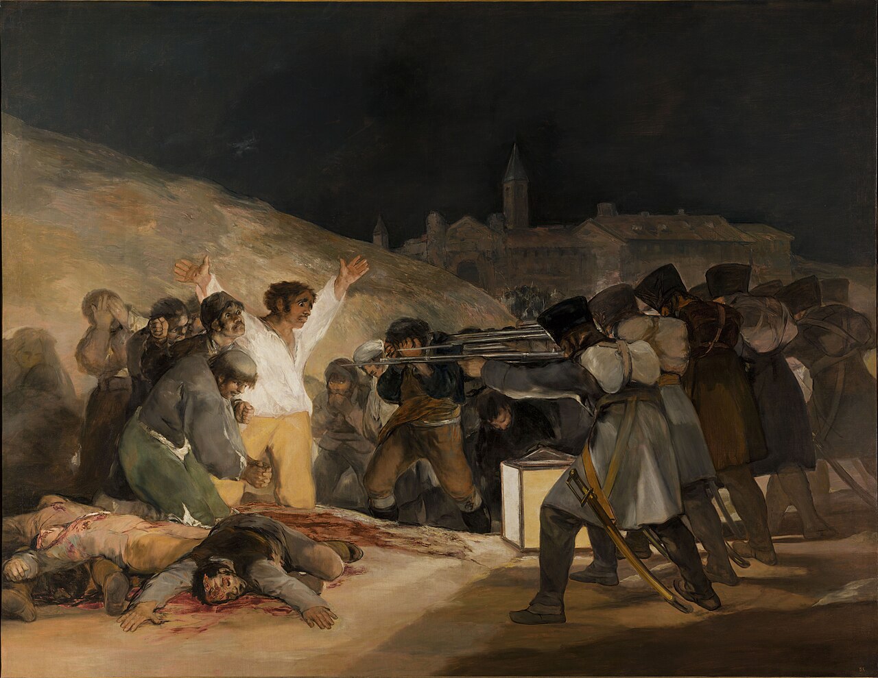 Francisco Goya, »Rozstrzelanie powstańców madryckich 3 maja 1808« (1814)