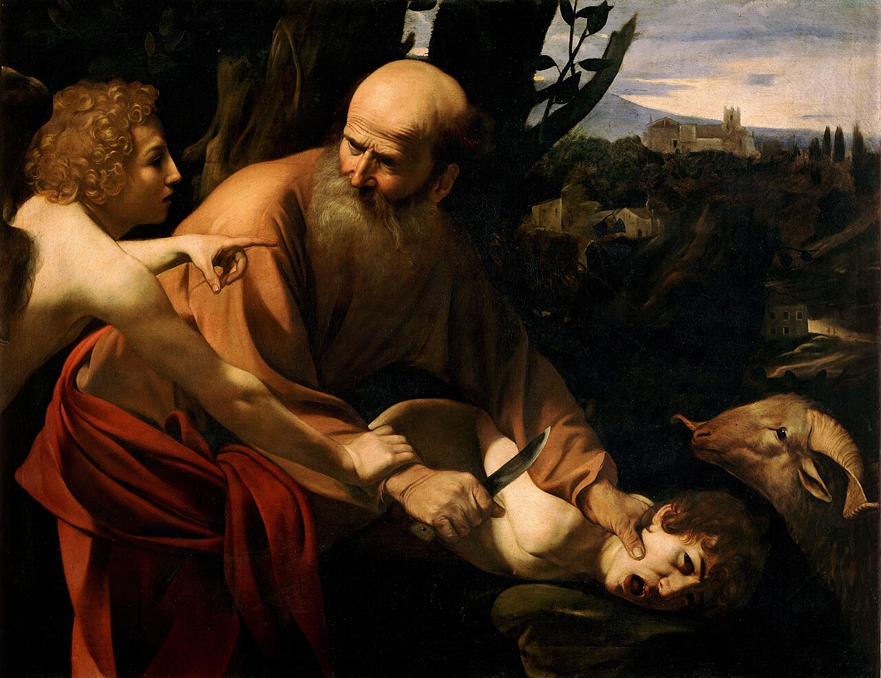 Caravaggio, »Ofiara Izaaka« (ok. 1603)