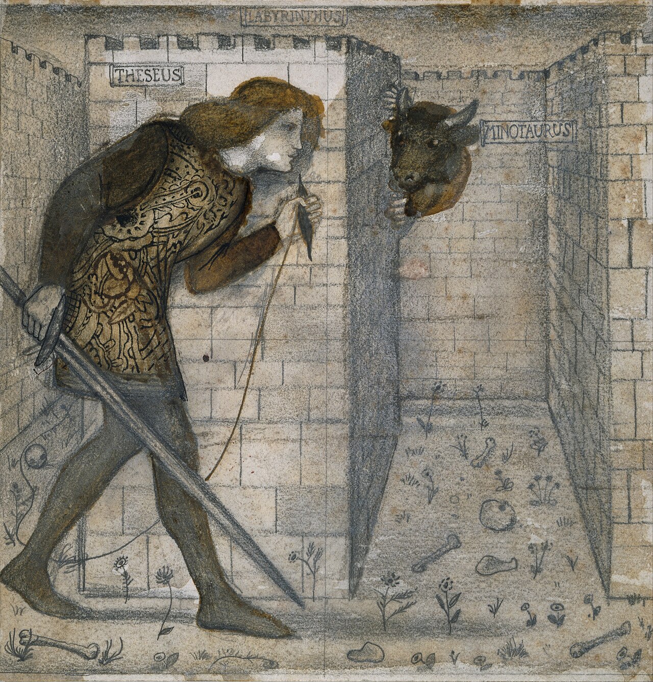 Edward Burne-Jones, »Labirynt« (1869)