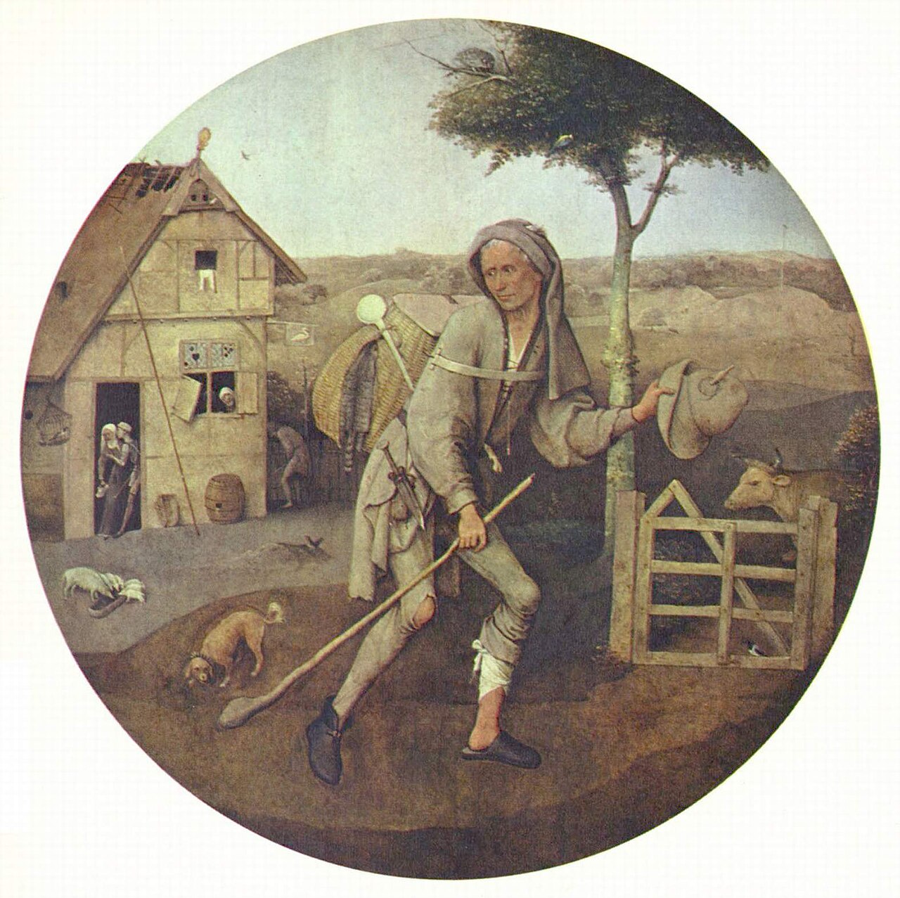 Hieronim Bosch, »Wędrowiec (Syn marnotrawny)« (ok. 1500)
