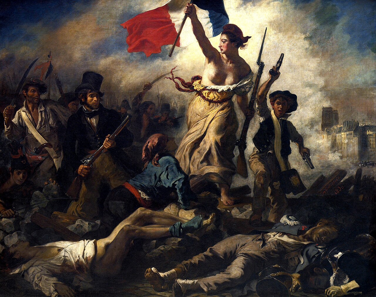 Eugène Delacroix, »Wolność wiodąca lud na barykady« (1830)