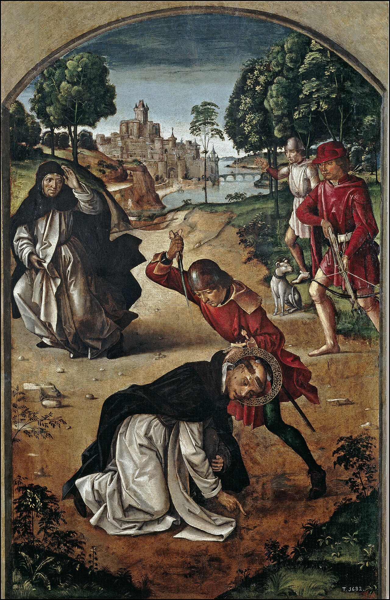 Pedro Berruguete, »Śmierć św. Piotra Męczennika« (ok. 1490–1499)